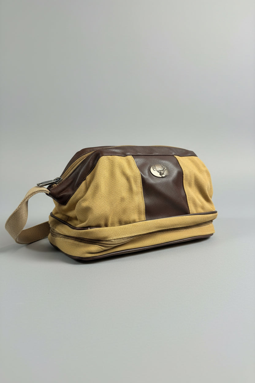 Zep-Pro Khaki Canvas Shave Kit Gunmetal Concho- Buck