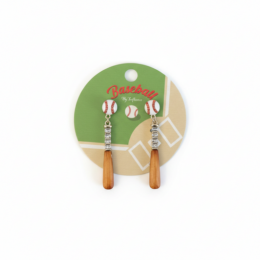 Batter Up Baseball Earrings