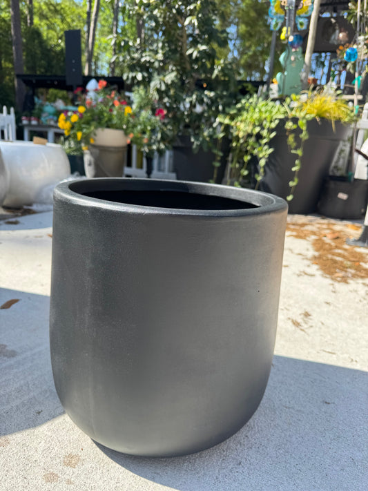 Inverted Planter Small 11.13 x 10.88 Smooth Matte Black
