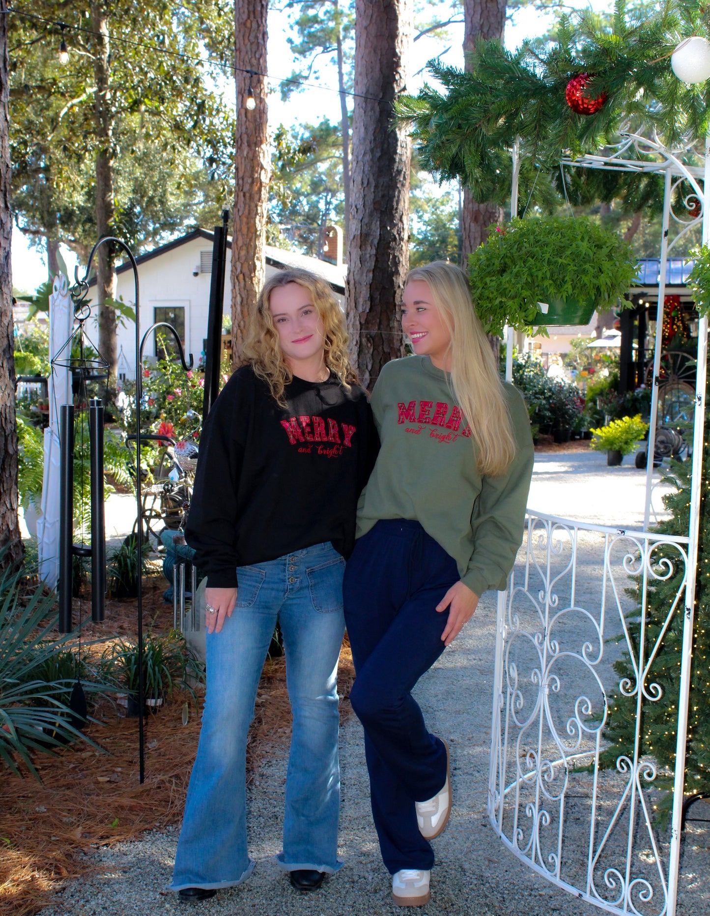 Merry & Bright Plaid Crewneck