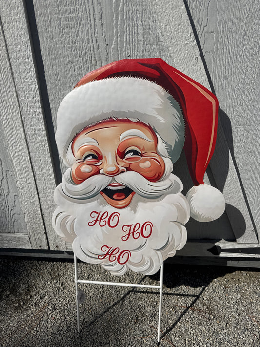 Metal Ho Ho Ho Santa Head