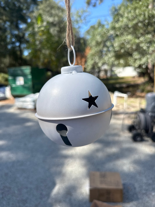 Medium White Metal Bell