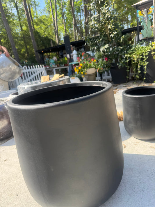 Inverted Planter Extra Large 20.75 x 20.38 Smooth Matte Black