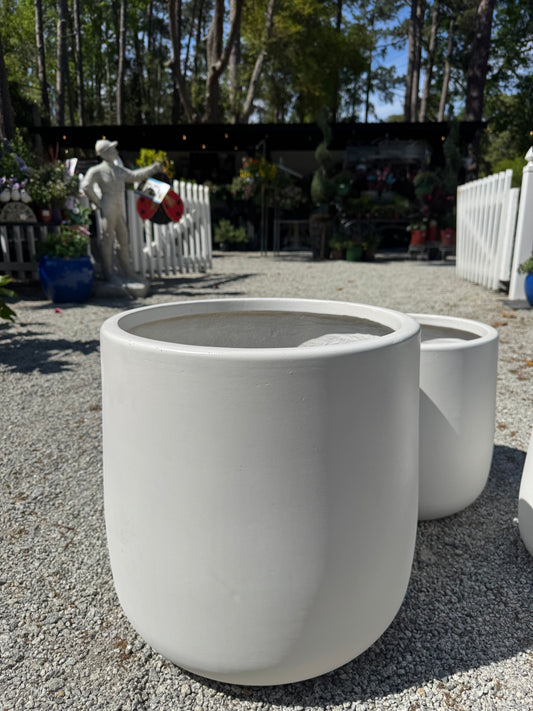 Inverted Planter Large 17.25 x 17 Smooth White