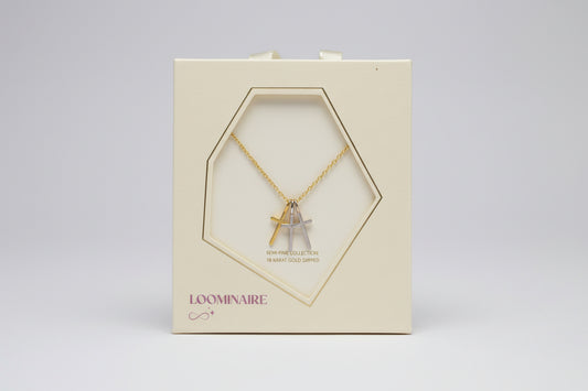 Triple Cross Pendant Necklace
