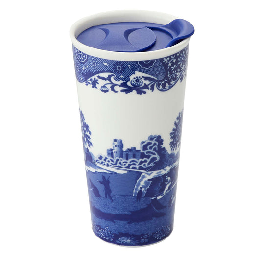 Spode Travel Mug Blue Italian 12 oz.