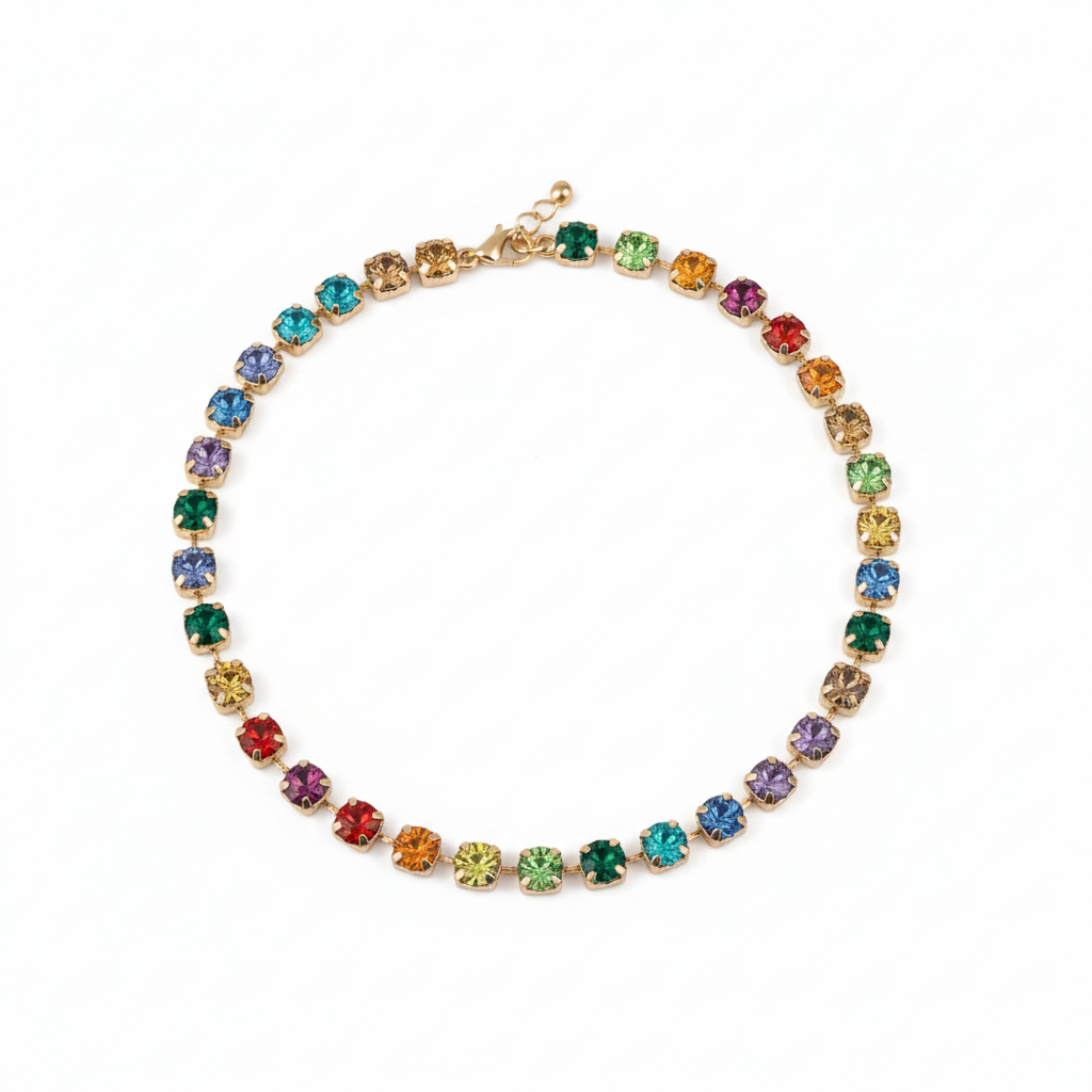 Color pop crystal necklace