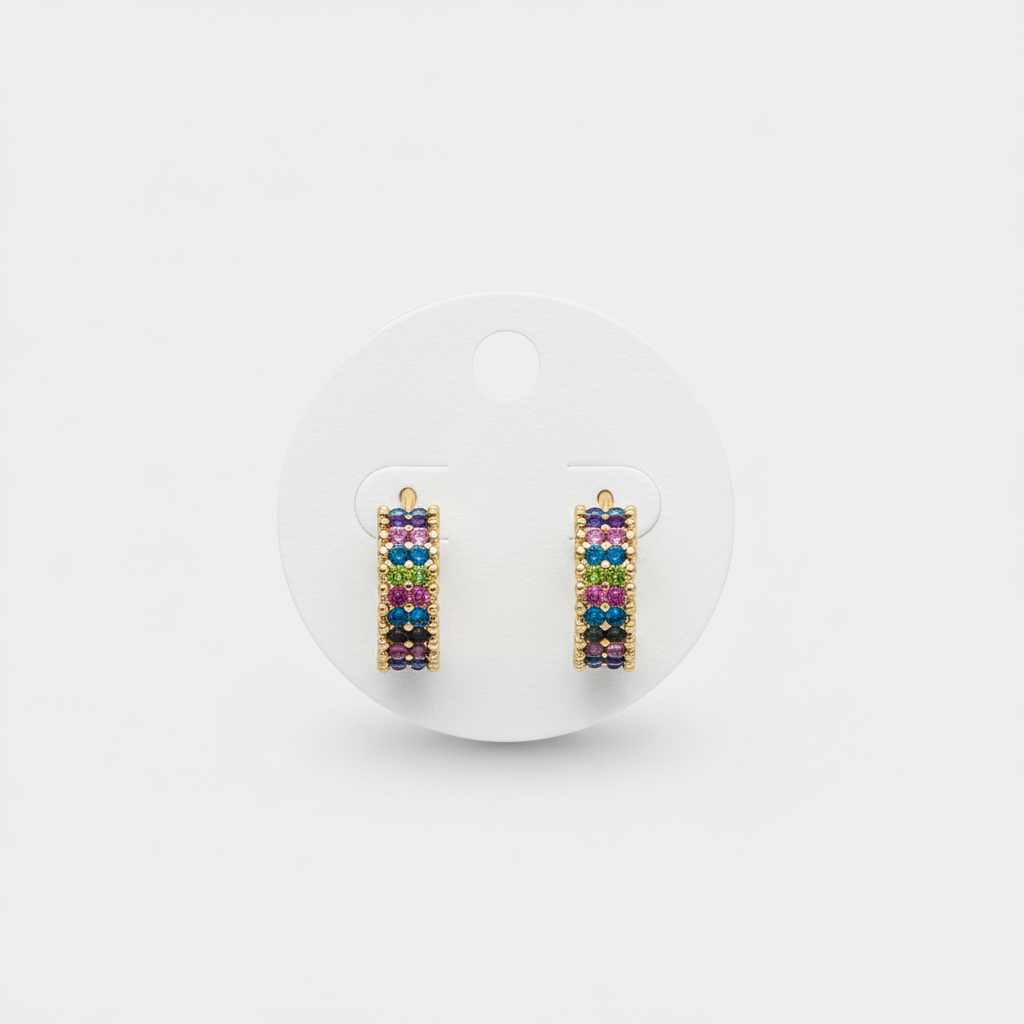 Color Me Happy Huggie Hoops