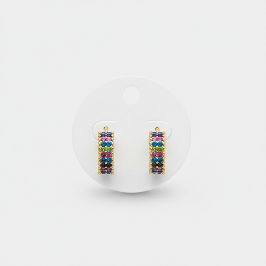 Color Me Happy Huggie Hoops