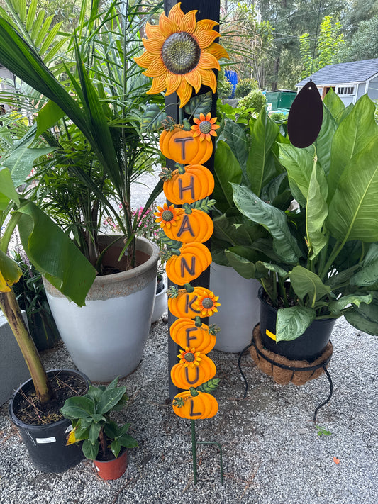 Metal Thankful with Sunflower