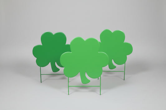 32” Metal Shamrock Lawn Art