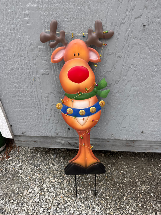 Metal Christmas Rein Deer on Poles
