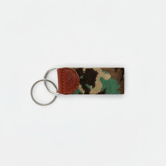 Smathers & Branson Camo Key Fob | Premium Needlepoint Accessories