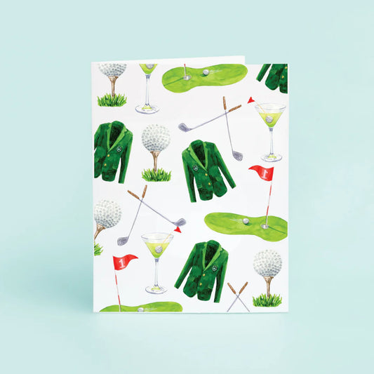 Golf & Cocktails Pattern Cards (Individual)