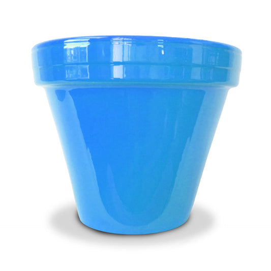 🪴 Ceramo Powder Coat Standard Pot – Robin Blue (8.5”)