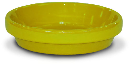 🪴 Ceramo Powder Coated Pot Saucer – Yellow (4”)