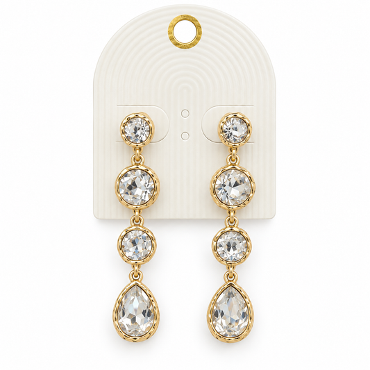 Crystal Cascade Drop Earrings