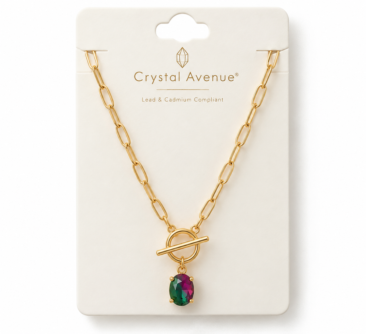 Golden Hour Jewel Charm Paperclip Bracelet ✨💚
