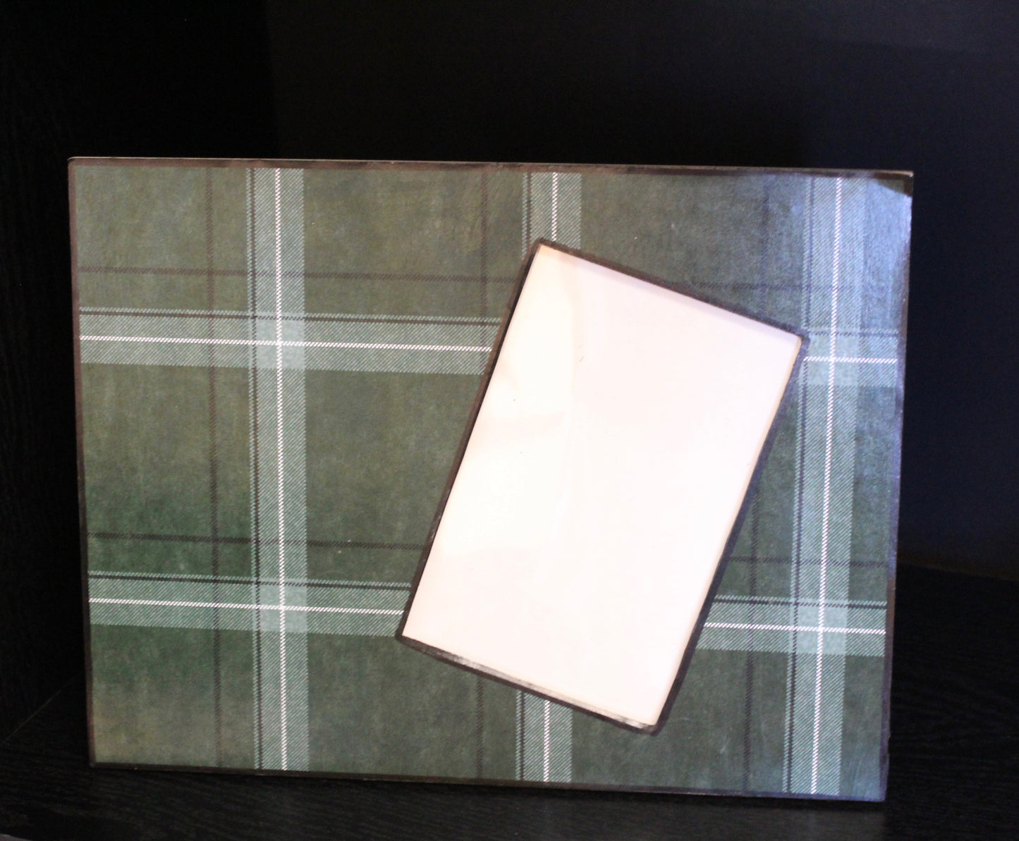 Handmade Picture Frame- Green Tartan