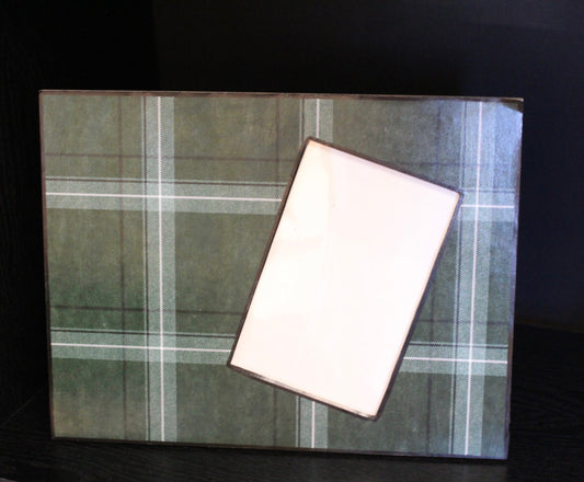 Handmade Picture Frame- Green Tartan