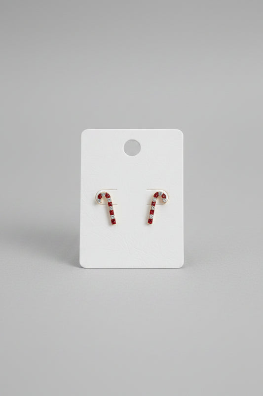 Colored Christmas Candy Cane Earrings