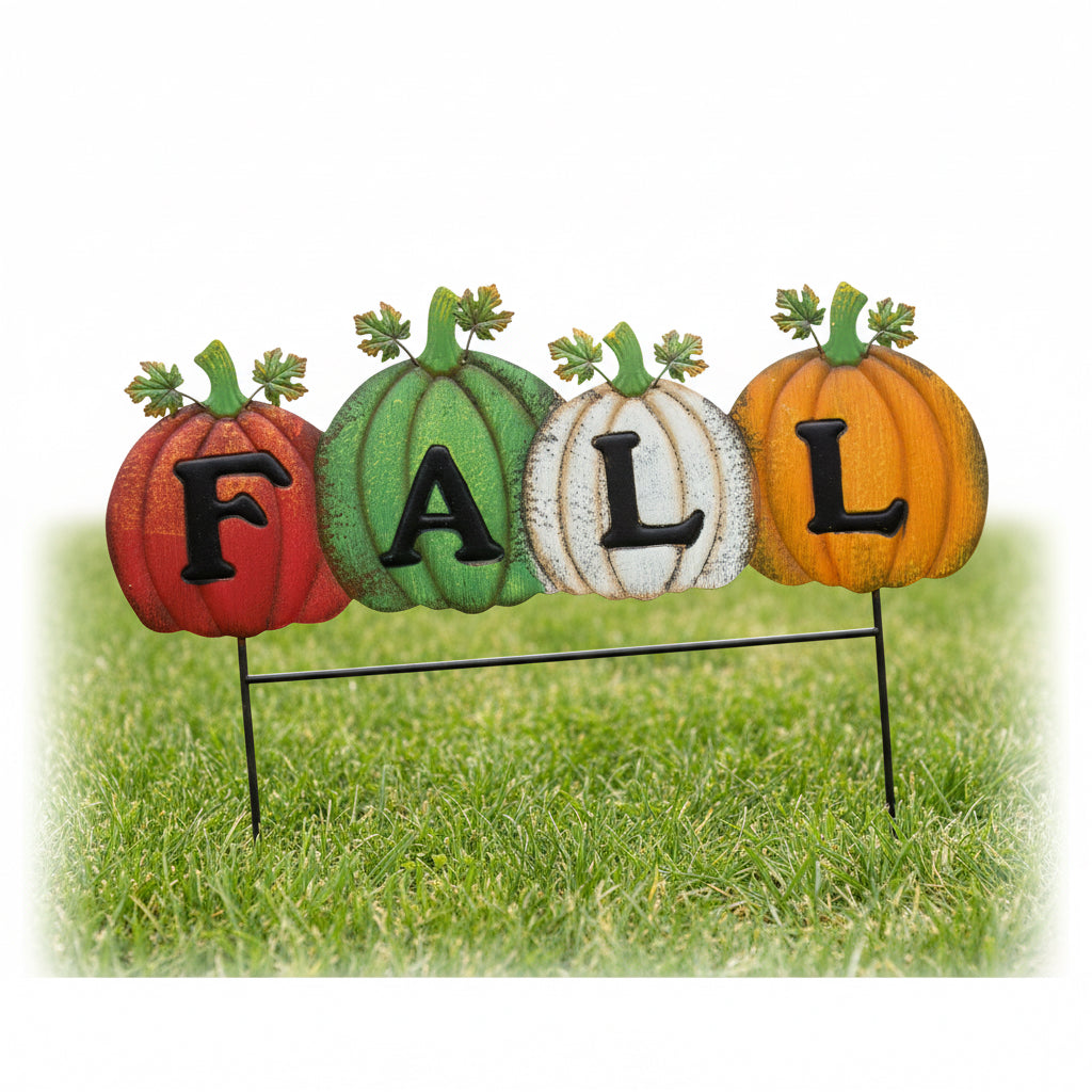 Fall Harvest Metal Pumpkins