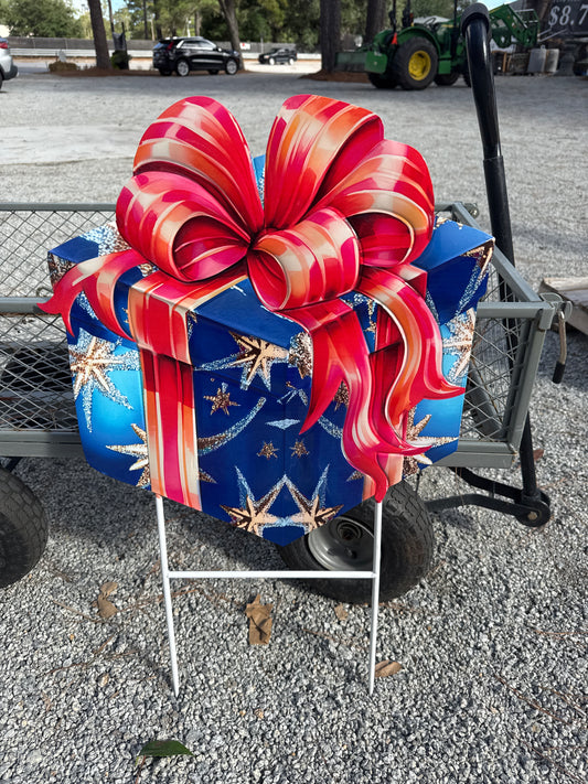 Metal Merry Christmas USA Gift