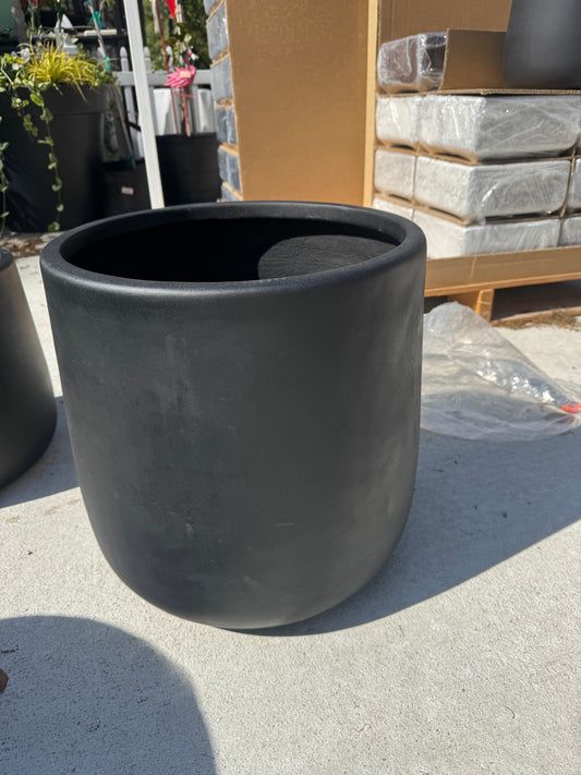 Inverted Planter Large 17.25 x 17 Smooth Matte Black