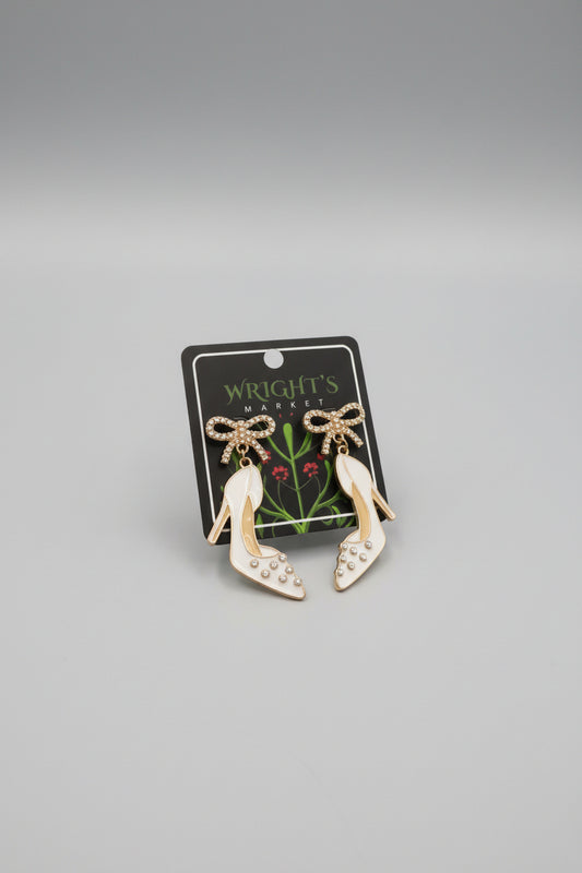 Wedding Shoes & Bow Earrings
