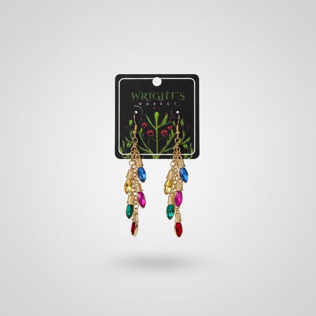 Christmas Fringe Lightbulb Earrings