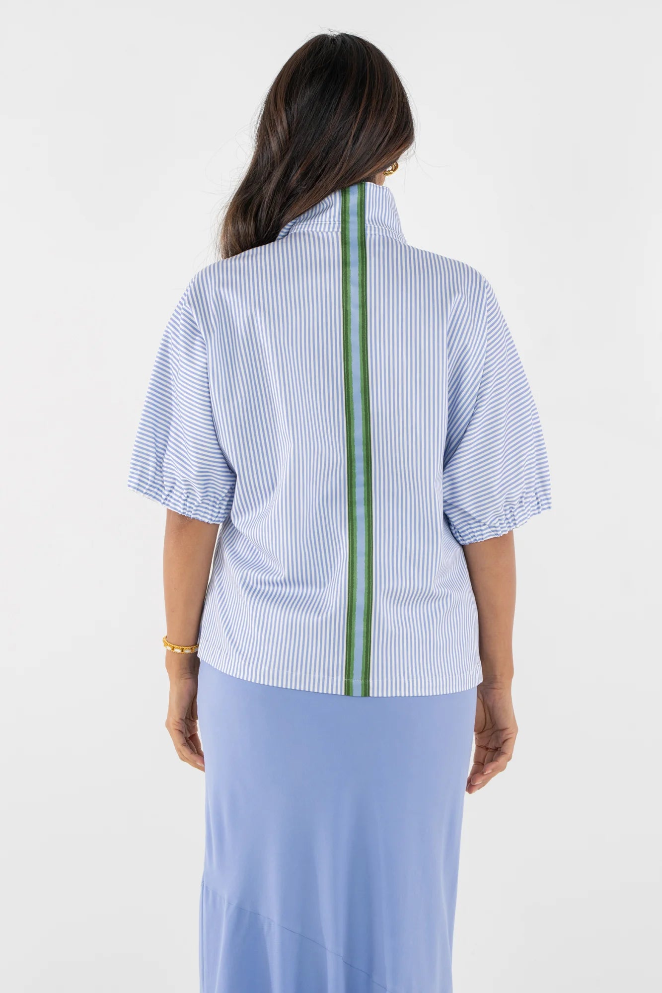 Emily McCarthy Poppy Top in Grape mist Stripe
