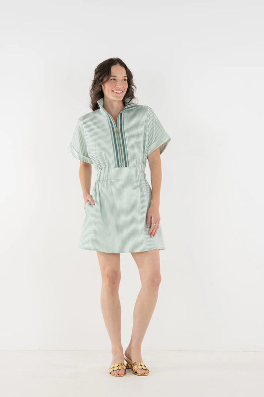 Emily McCarthy Pullover Dress – Feldspar Stripe