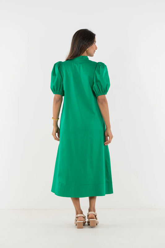 Emily McCarthy Hampton Dress Jellybean Cotton Poplin
