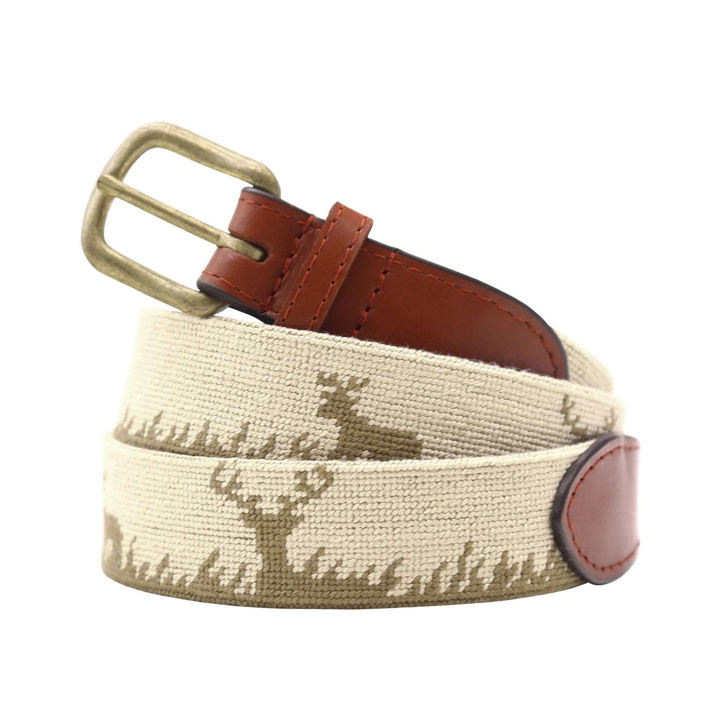 Smathers & Branson Deer Hunting Belt – Light Khaki | Men’s Premium Accessories