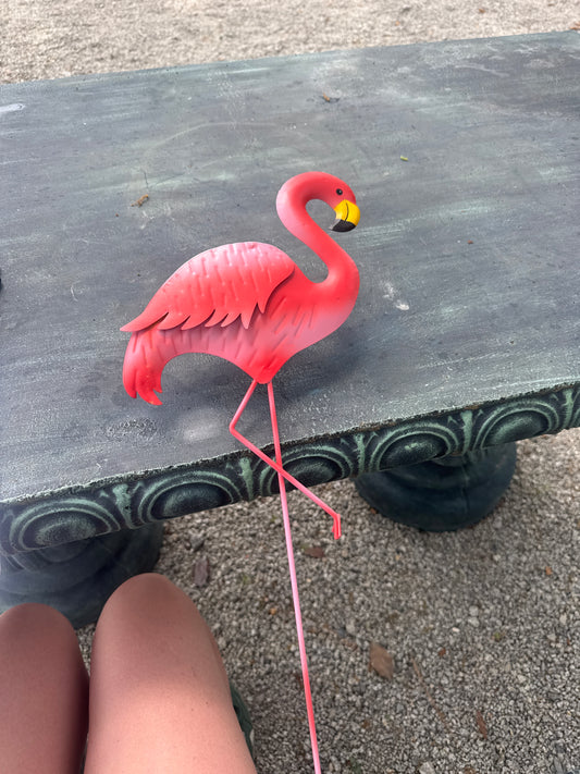 Assorted Flamingo on a pole