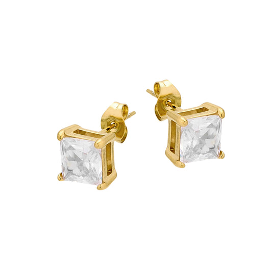 Splash Gold Diamond Stud Earrings