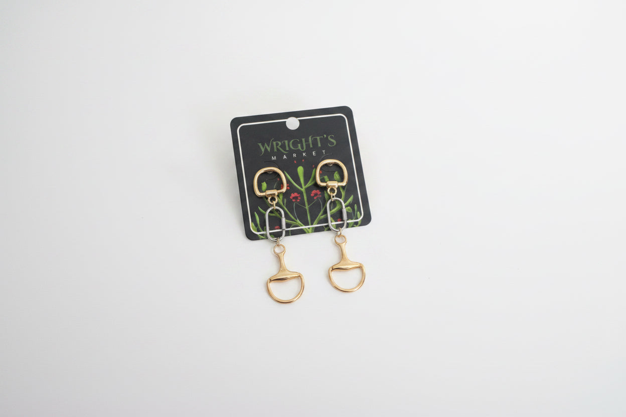 Linear Horsebit Earrings