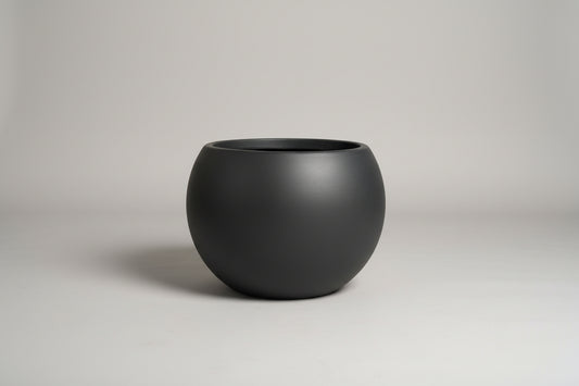 Orb Planter Medium 14.5 x 10.75 Smooth Matte Black