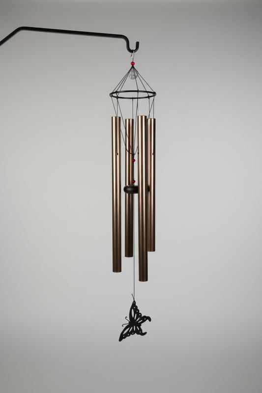 Metal Bronze Butterfly Wind Chime
