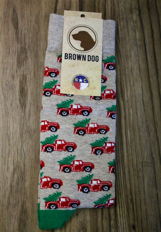 JINGLE – Oatmeal (Red Truck) Socks