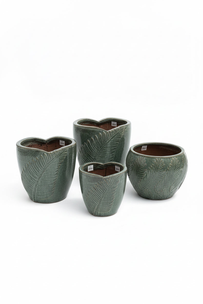 Athens Stone Casting Green Palm Pottery