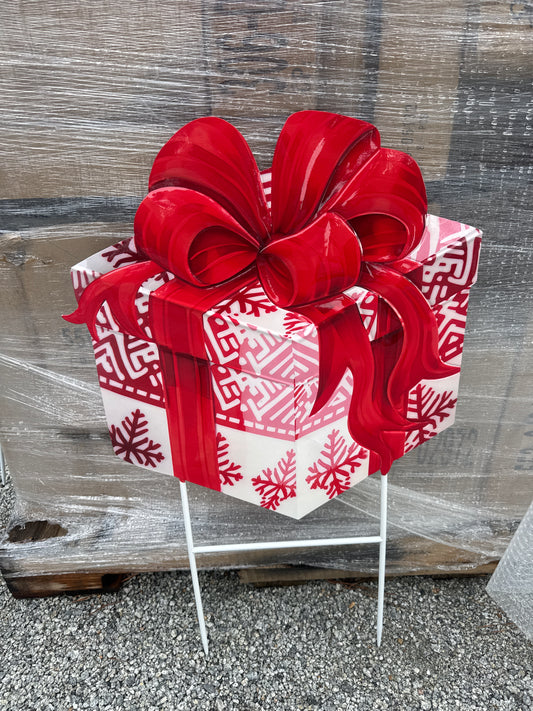 Metal Snowflake Christmas Present