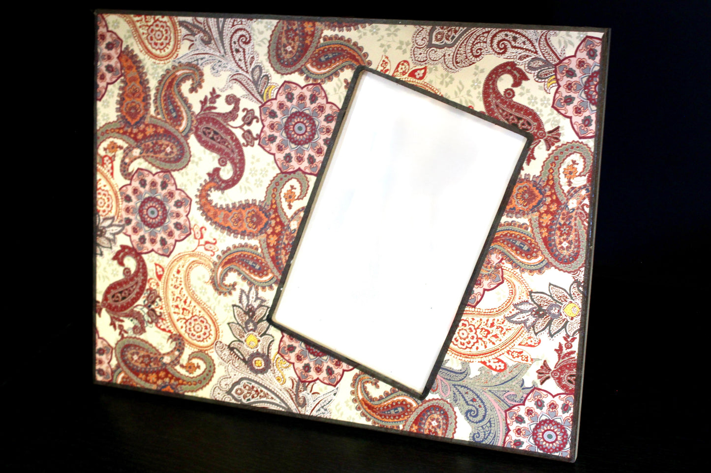 Homemade Picture Frame- Fall Paisley