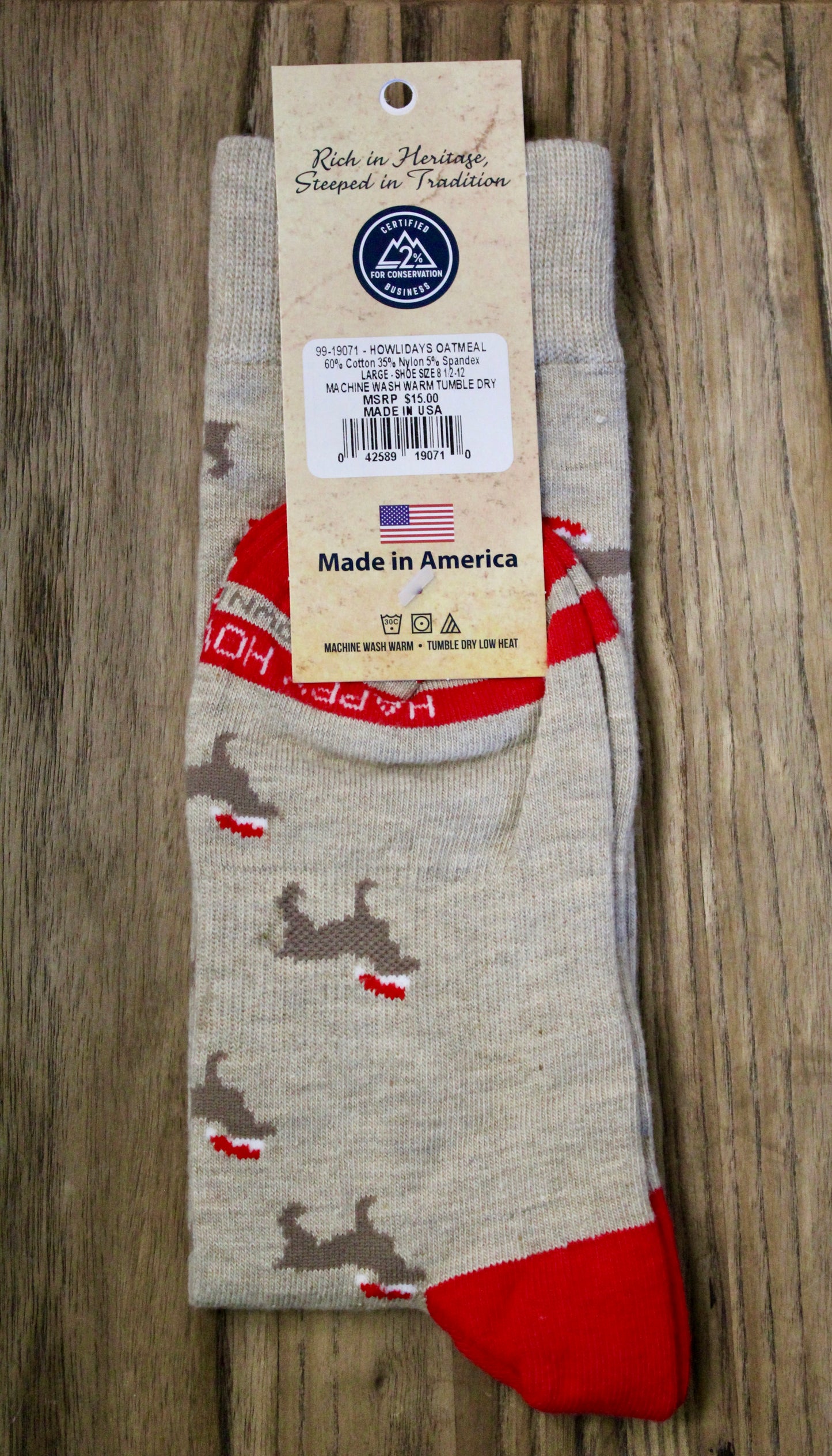 HOWLIDAYS – Khaki Heather Socks