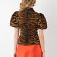 Britt Top- Tiger Jacquard