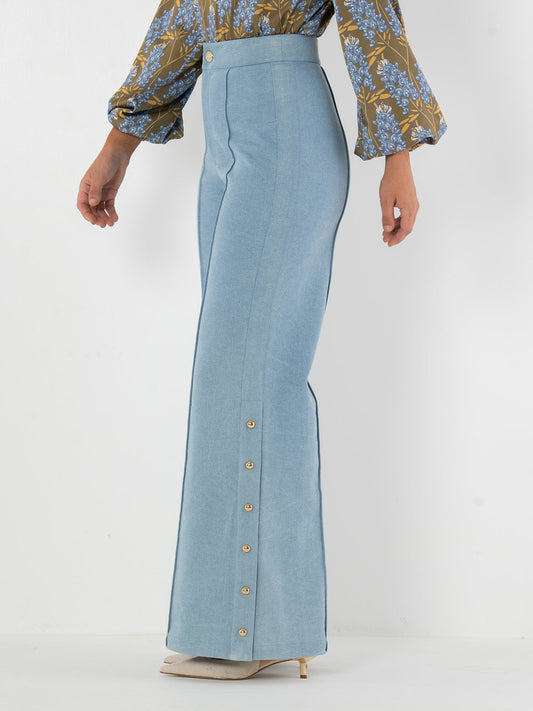 Emily McCarthy Denim Paisley Pant