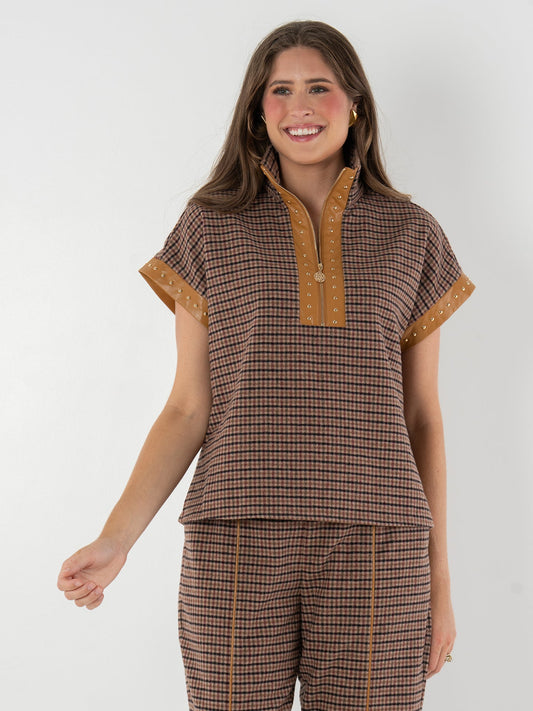 Emily McCarthy Tweed Poppy Pullover