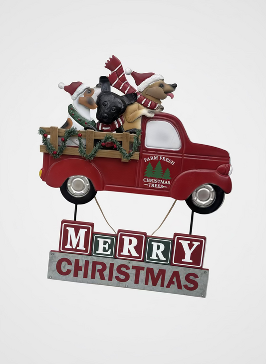 Christmas Metal Truck on Stakes