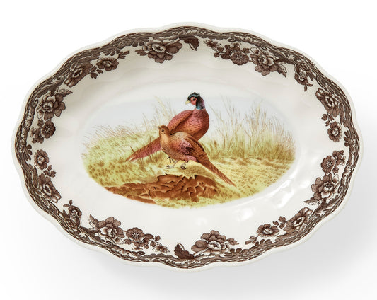 Spode Woodland Oval Fluted Dish