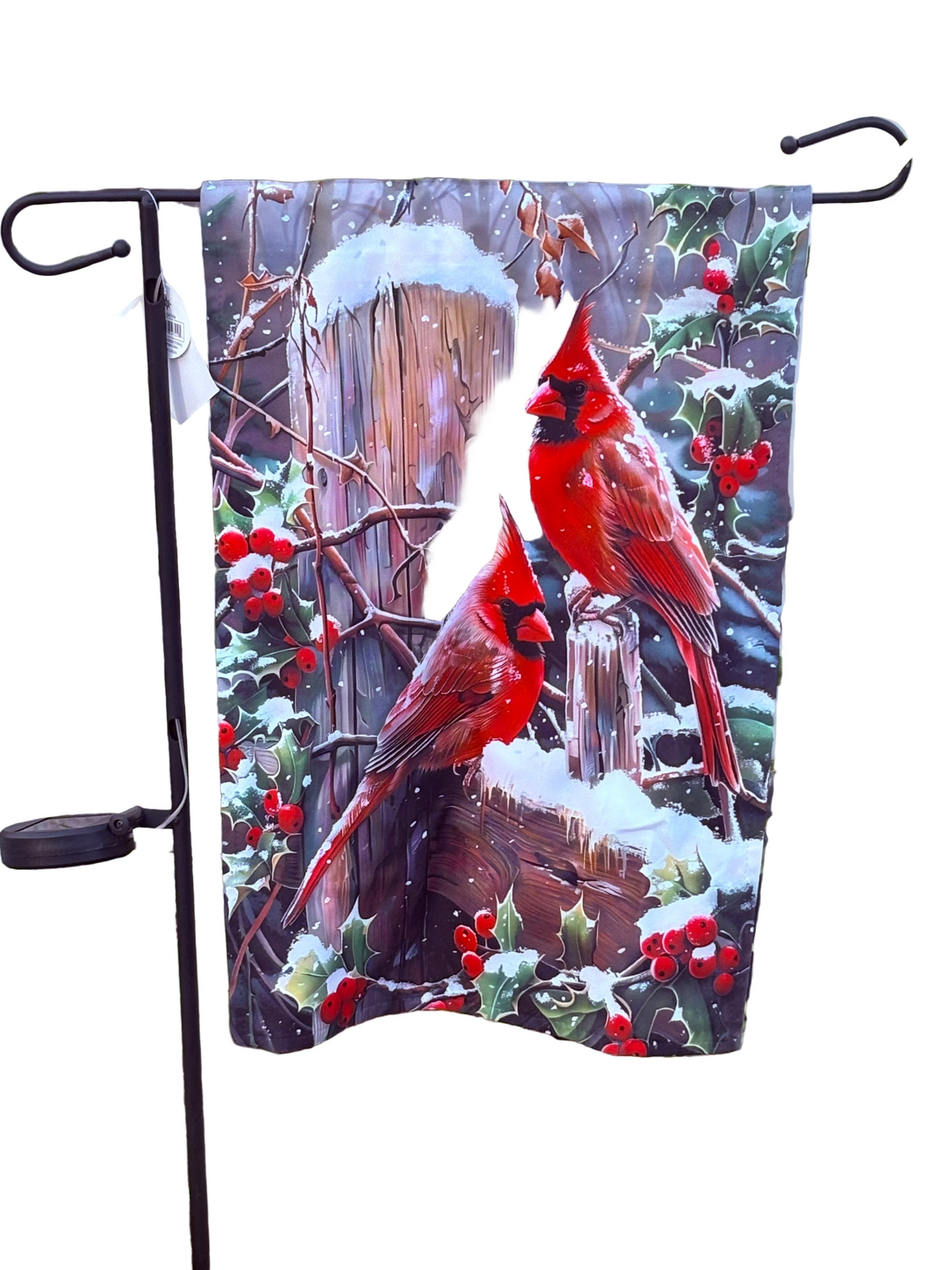 Christmas Cardinal Flag on Pole